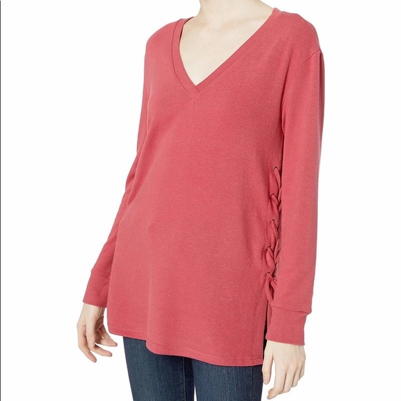 BB Dakota Laced Up For What Tunic M Medium Earthred - Picture 2 of 2